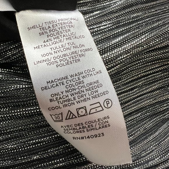 Loft Shimmer Midi Skirt - Black/Silver - Picture 7 of 7